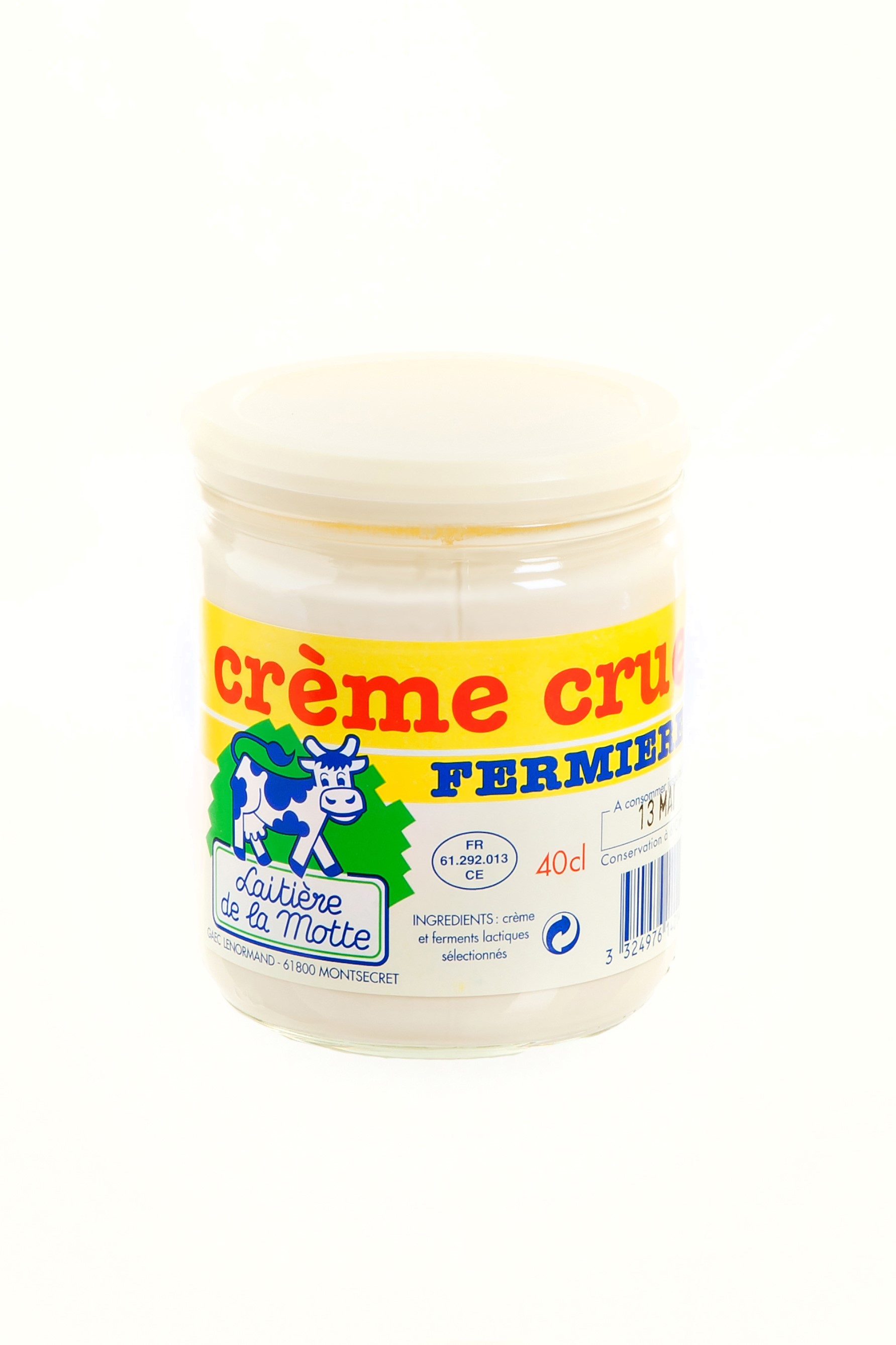 Crème crue de Normandie 45% minimum en pot de verre