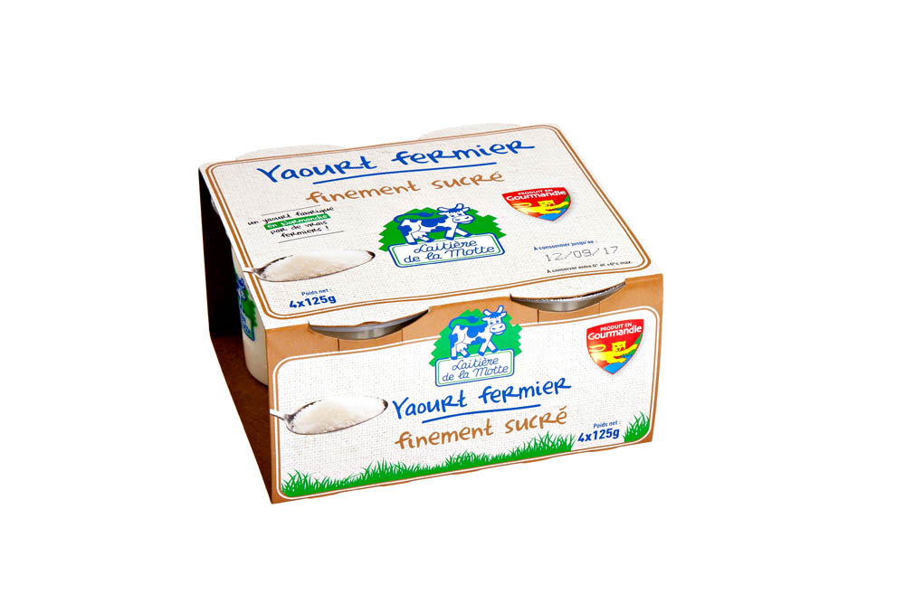 Pack de yaourts fermiers Finement sucré Laitière de la Motte